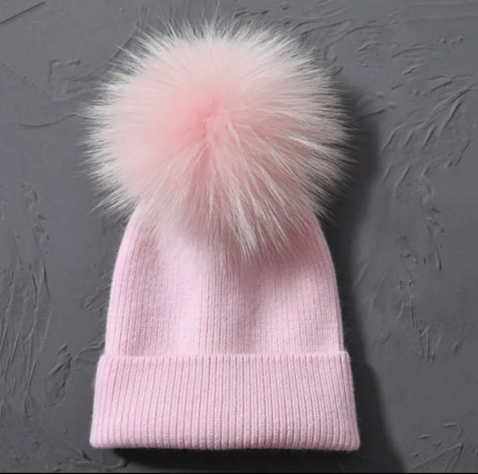 Pink Single Pom // Beanie