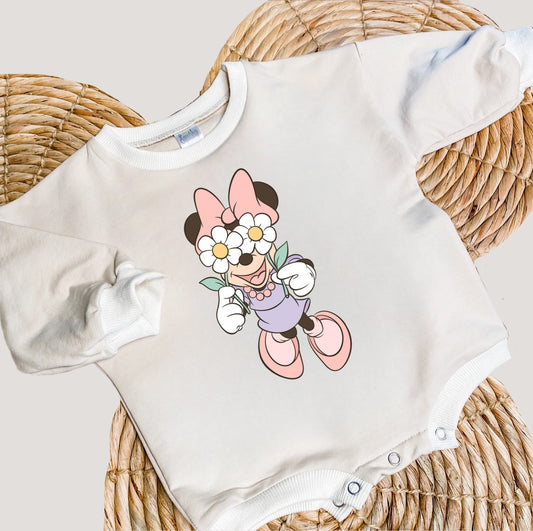 Flower Mouse // LK BABY Romper