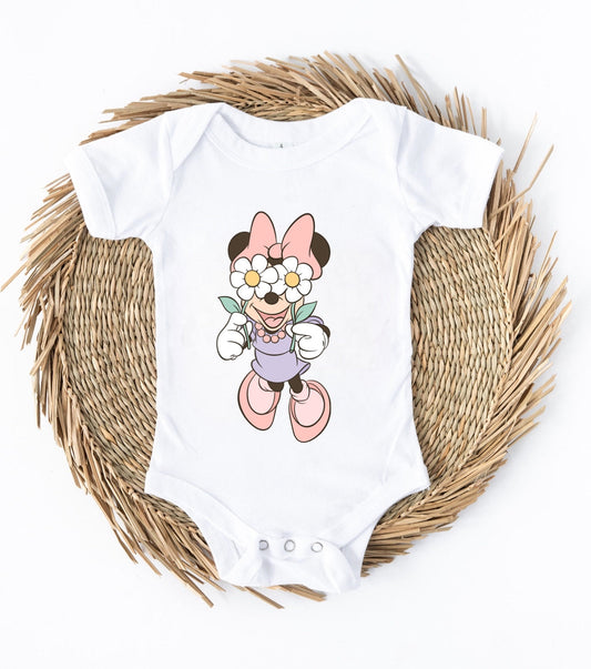 Flower Mouse // LK BABY Onesie\TShirt